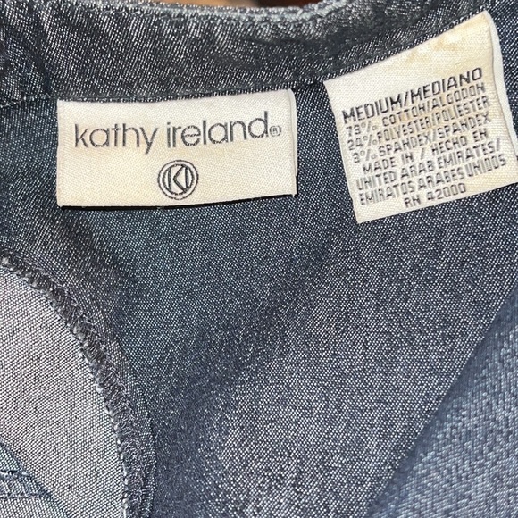 Kathy‎ Ireland dark denim zip up jacket Sz M - Picture 6 of 8